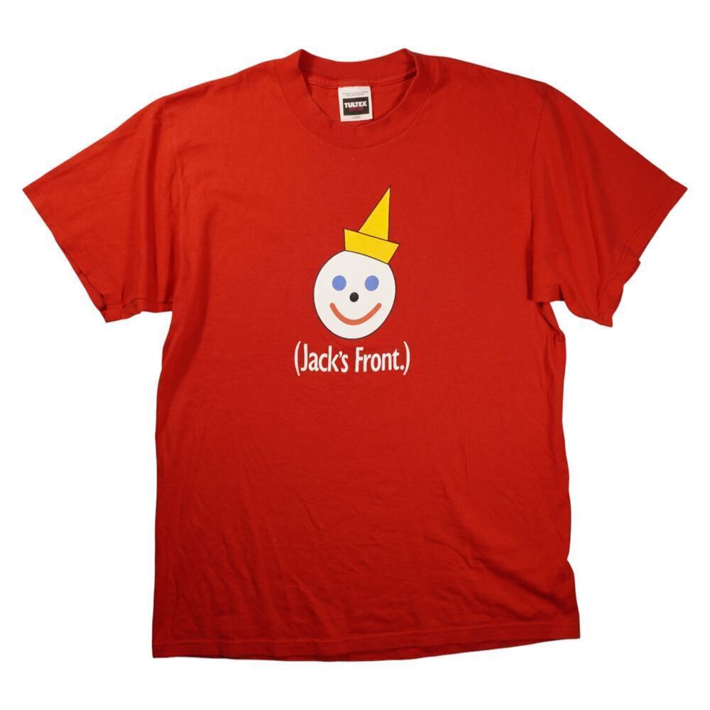 Vintage Jack in the Box “Jack’s Front / Jack’s Back” Promo T-Shirt Red Large